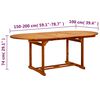 vidaXL 7 Piece Garden Dining Set Solid Acacia Wood