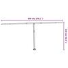 vidaXL Awning Post Set Anthracite 600x245 cm Iron