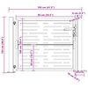 vidaXL Garden Gate 100x100 cm Corten Steel Square Design