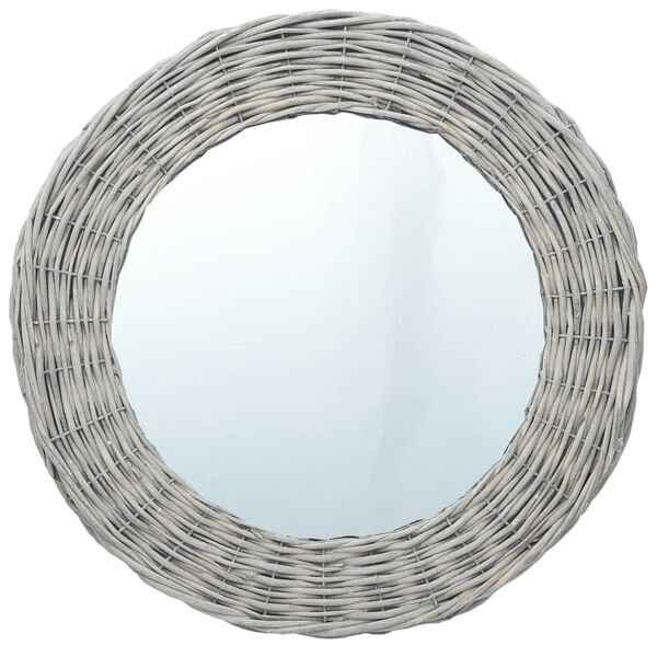 vidaXL Mirror 70 cm Wicker