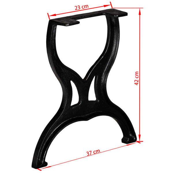 vidaXL Bench Legs 2 pcs X-Frame Cast Iron