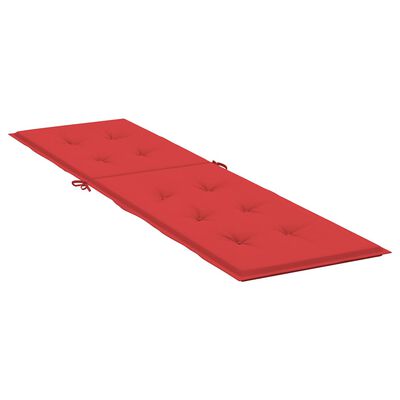 vidaXL Deck Chair Cushion Red (75+105)x50x4 cm