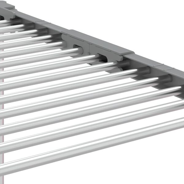 vidaXL Laundry Dryer 83x(50-55)x(40-85) cm Aluminium