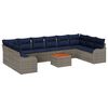 vidaXL Garden Sofa Set 11 pcs Grey Poly rattan