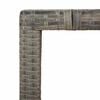 vidaXL 9 Piece Garden Bistro Set with Cushions Grey Poly Rattan