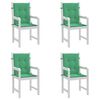 vidaXL Garden Lowback Chair Cushions 4 pcs Green 100x50x3 cm Oxford Fabric
