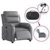 vidaXL Electric Massage Recliner Chair Grey Faux Leather