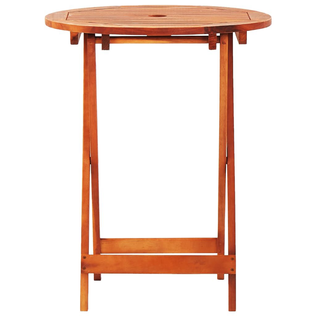 vidaXL 3 Piece Folding Outdoor Dining Set Solid Eucalyptus Wood