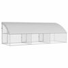 vidaXL Chicken Cage Silver 600 x 200 x 198.5 cm Galvanised Steel
