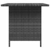 vidaXL Garden Dining Table Grey 110x70x65 cm Poly Rattan