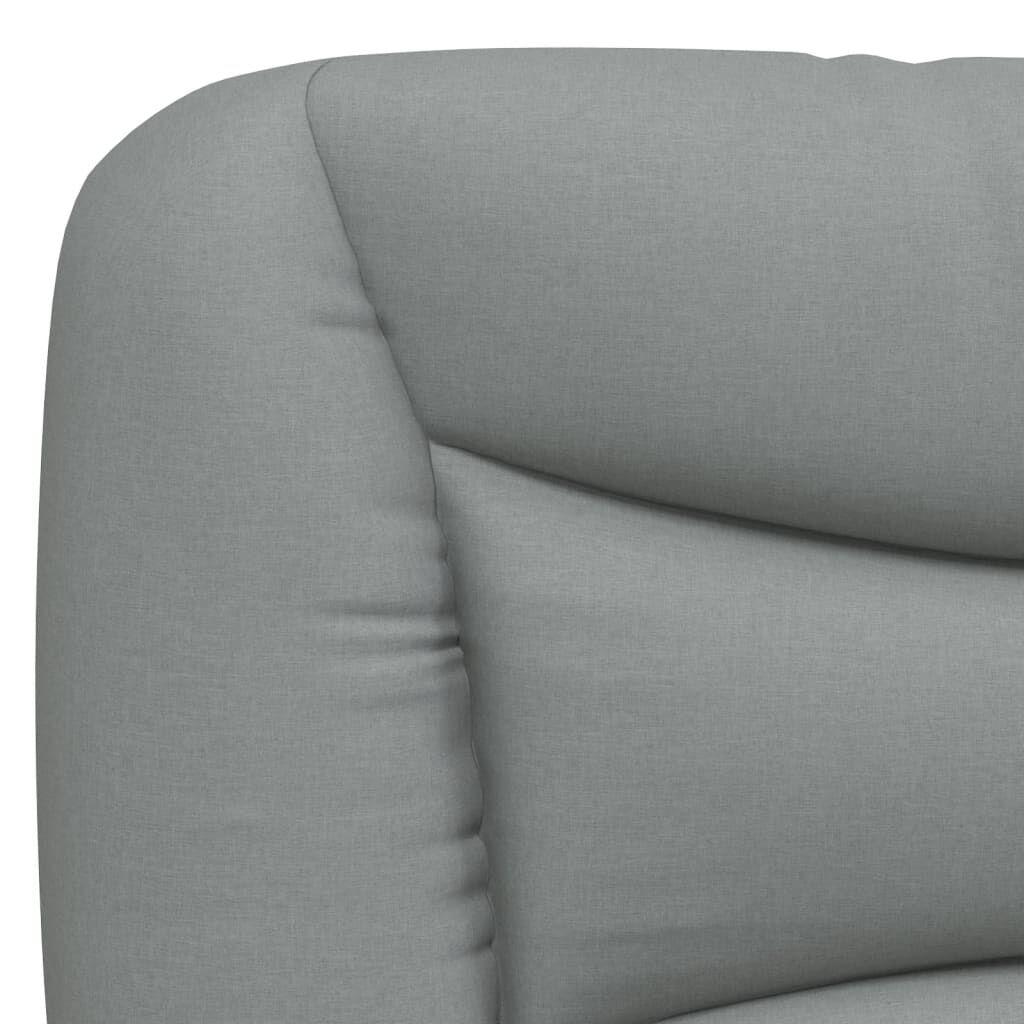 vidaXL Headboard Cushion Light Grey 183 cm King Fabric