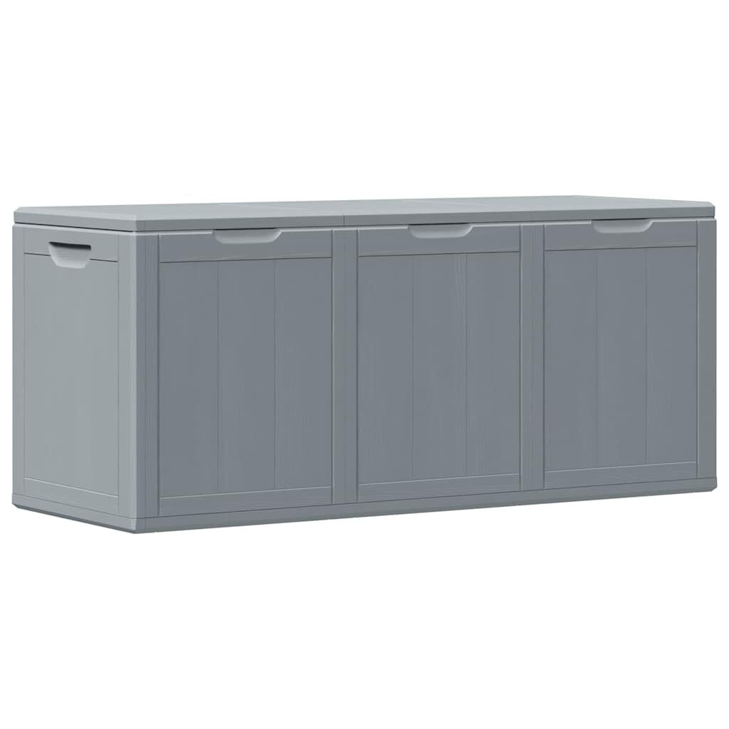 vidaXL Garden Storage Box 270L Grey PP Wood Look