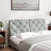 vidaXL Headboard Cushion Light Grey 137 cm Velvet