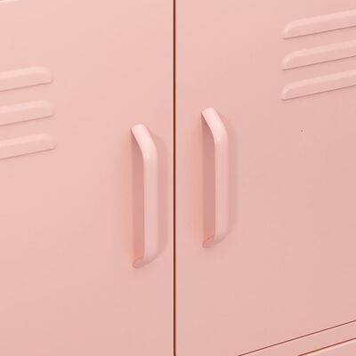 vidaXL Storage Cabinet Pink 80x35x101.5 cm Steel