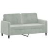 vidaXL 2 Piece Sofa Set Light Grey Velvet