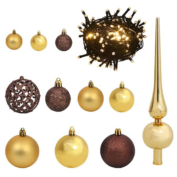 vidaXL Artificial Pre-lit Christmas Tree with Ball Set 180cm 620 Branches