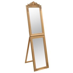 vidaXL Free-Standing Mirror Gold 40x160 cm
