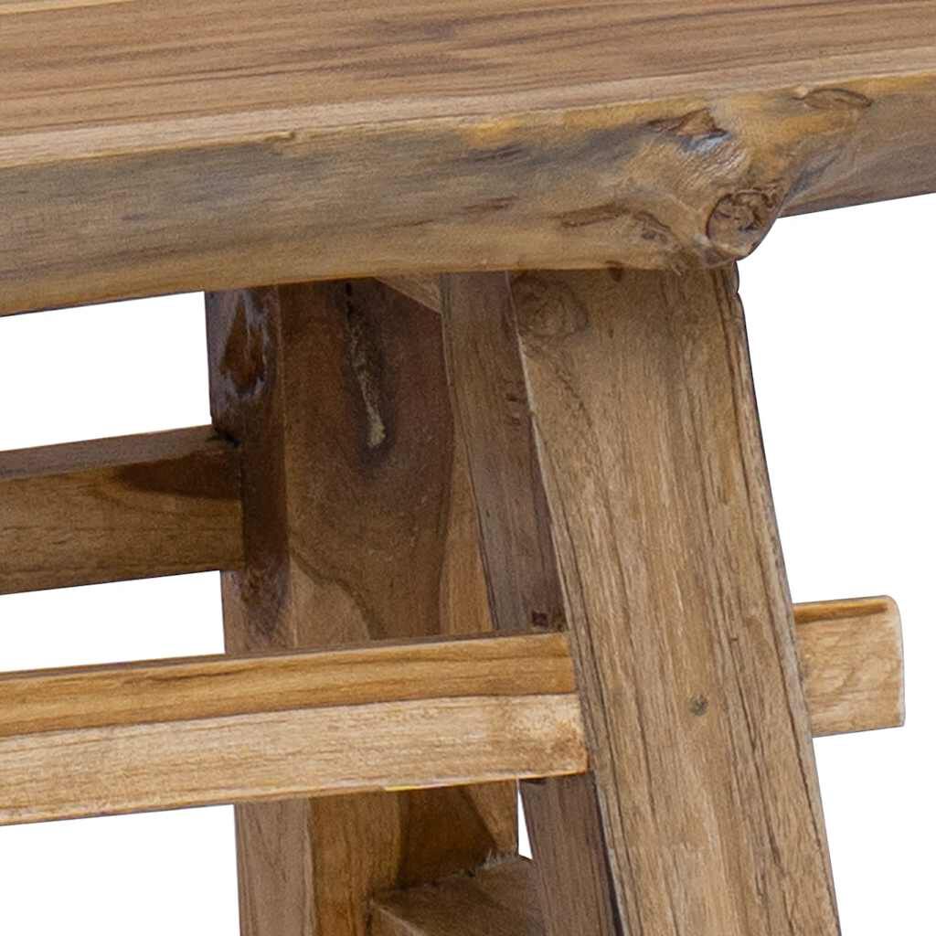 vidaXL Bench Mixed Recycled Wood and Solid Teak 100x28x43 cm