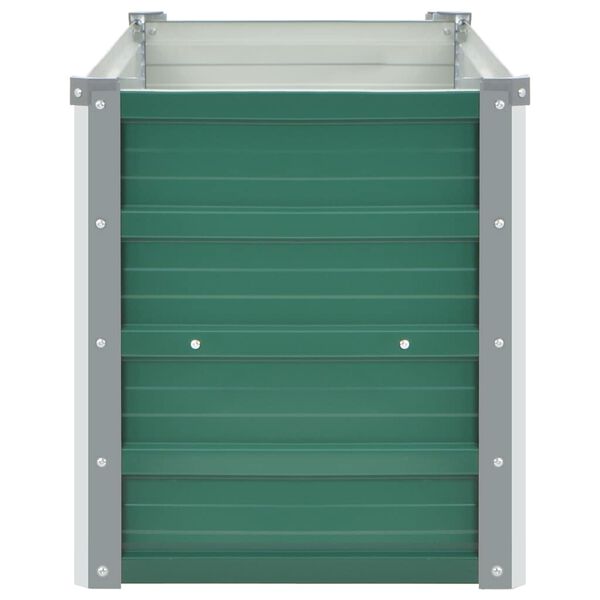 vidaXL Garden Raised Bed Galvanised Steel 100x40x45 cm Green