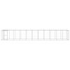 vidaXL Outdoor Dog Kennel Galvanised Steel with Roof 26.62 m²