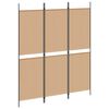 vidaXL 5-Panel Room Divider Brown 250x180 cm Fabric