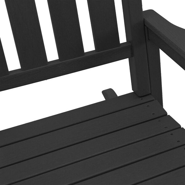 vidaXL Garden Rocking Chair Black 70x92x108 cm HDPE