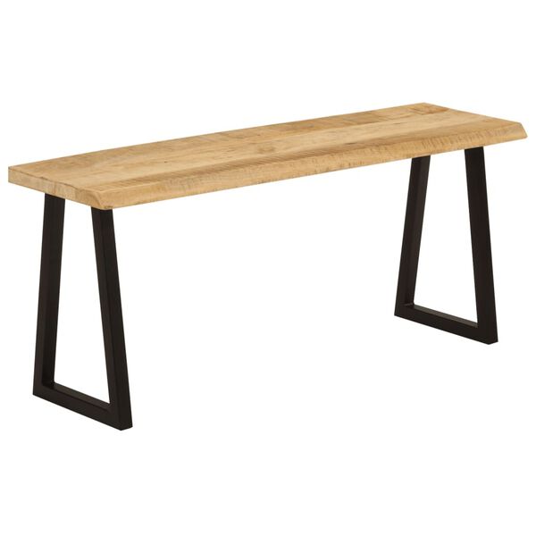 vidaXL Bench with Live Edge 105 cm Solid Wood Mango