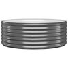vidaXL Garden Raised Bed Galvanised Steel 100x100x36 cm Anthracite