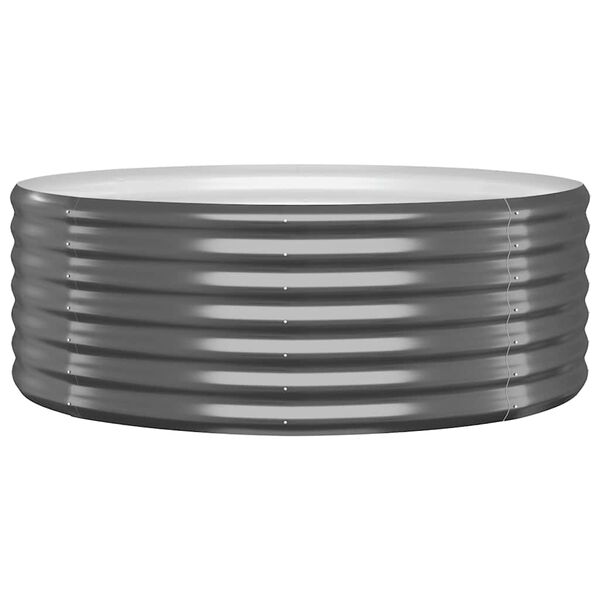 vidaXL Garden Raised Bed Galvanised Steel 100x100x36 cm Anthracite