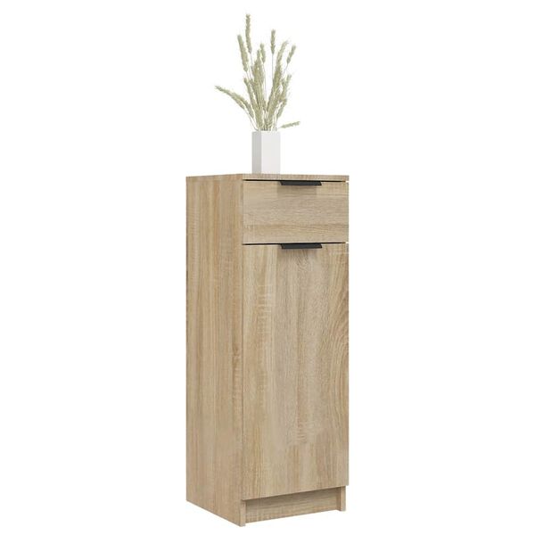 vidaXL Bathroom Cabinet Sonoma Oak 32x33.5x90 cm Engineered Wood