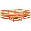 vidaXL Garden Sofa Set | Wax Brown | Solid Pine Wood | Large | Modular