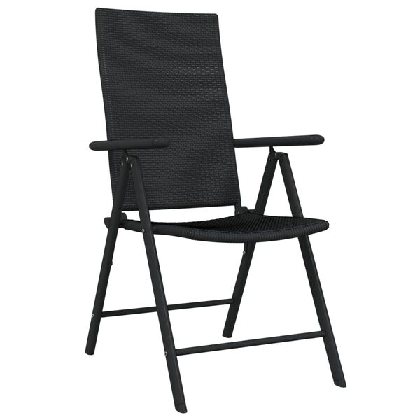 vidaXL 5 Piece Garden Dining Set Black