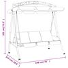 vidaXL Garden Swing Bench with Canopy Green 198 cm Fabric and Steel