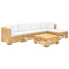 vidaXL 6 Piece Garden Lounge Set with Cushions Solid Teak Wood