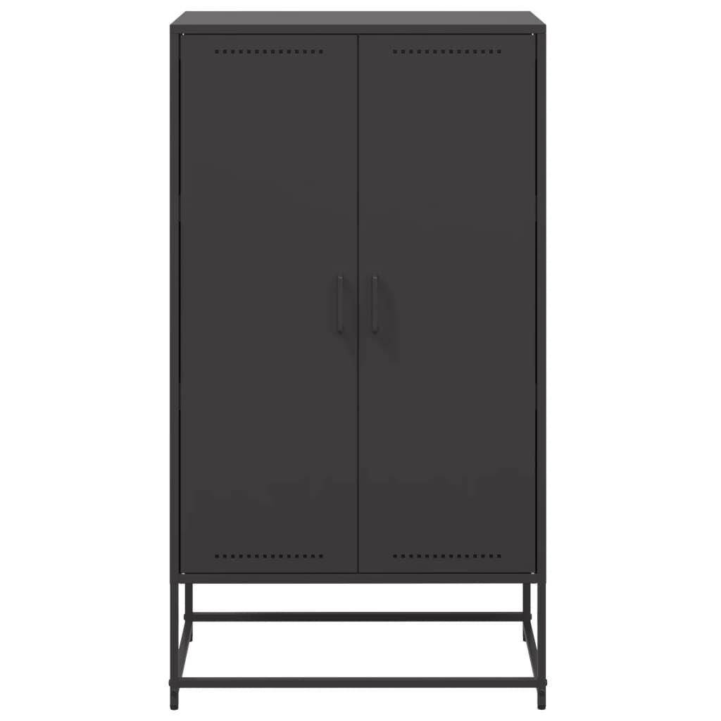 vidaXL Highboard Black 68.5x38.5x123.5 cm Steel