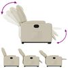 vidaXL Stand up Recliner Chair Cream Faux Leather