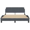 vidaXL Bed Frame "Dover" Dark Grey 137x190 cm Double Velvet