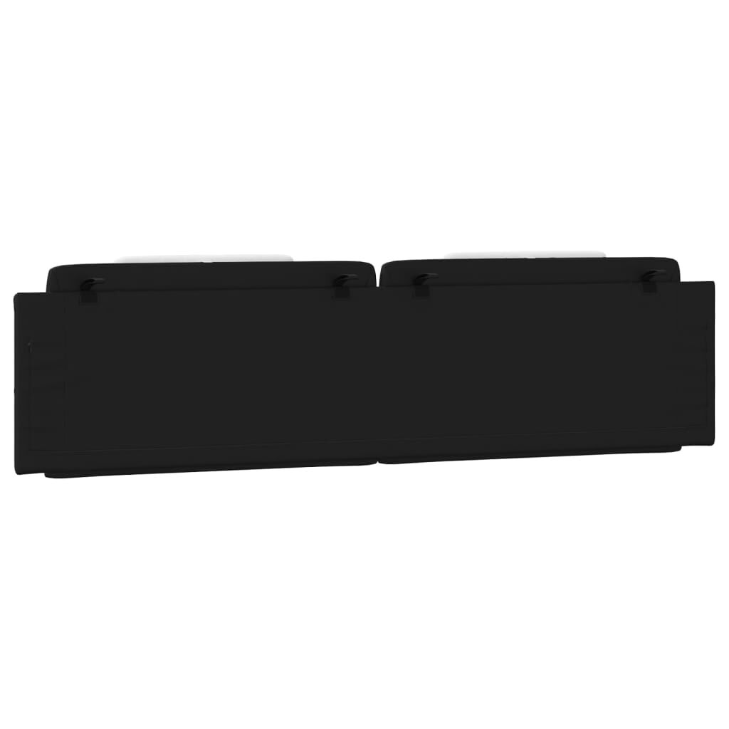 vidaXL Headboard Cushion Black and White 193 cm Faux Leather
