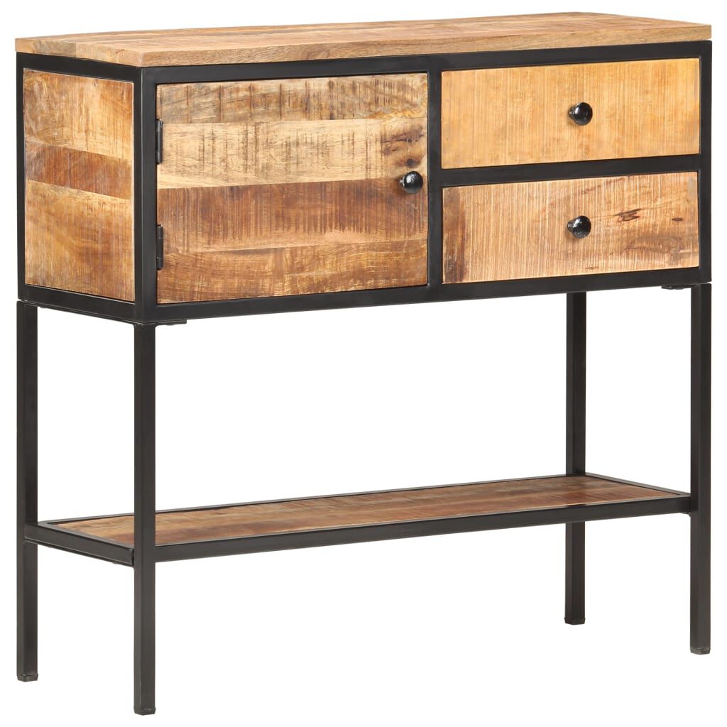 vidaXL Sideboard 85x30x80 cm Rough Mango Wood