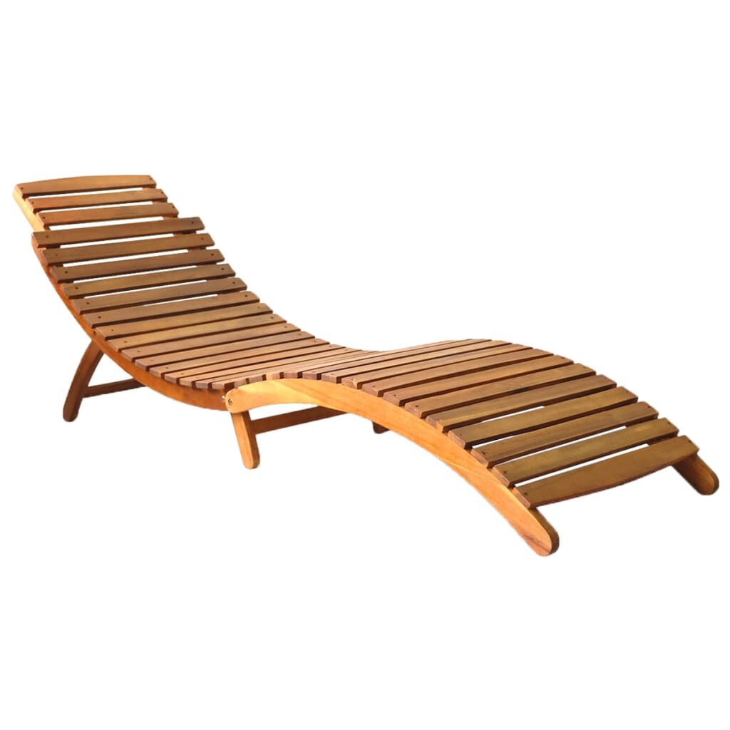 vidaXL Sun Loungers 2 pcs with Cushions Solid Wood Acacia