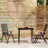 vidaXL 3 Piece Garden Dining Set Black