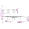vidaXL Metal Bed Frame without Mattress with Headboard White 135x190cm