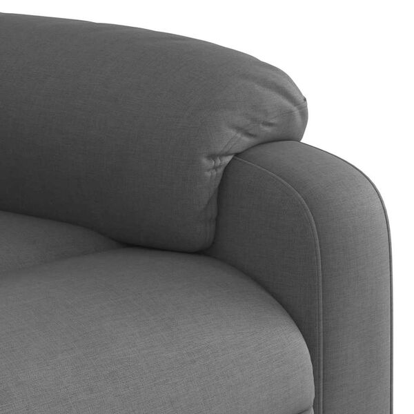 vidaXL Stand up Massage Recliner Chair Dark Grey Fabric