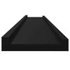 vidaXL Wall Shelves 2 pcs Black 115x9x3 cm