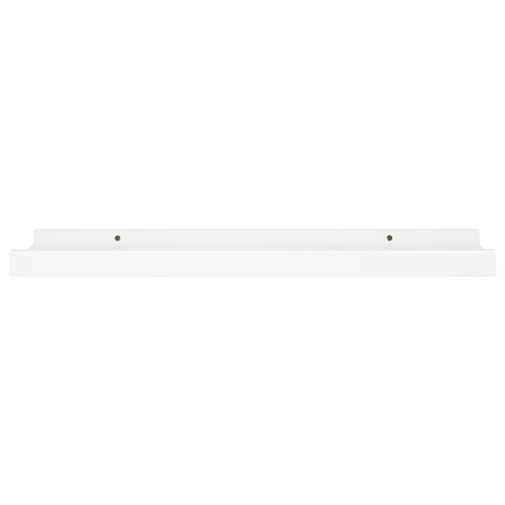 vidaXL Picture Frame Ledge Shelves 2 pcs White 40x9x3 cm MDF