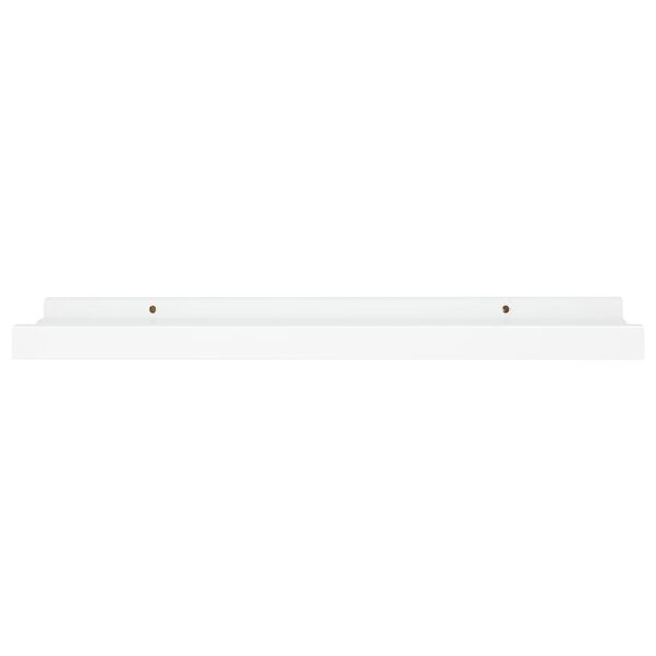 vidaXL Picture Frame Ledge Shelves 2 pcs White 40x9x3 cm MDF