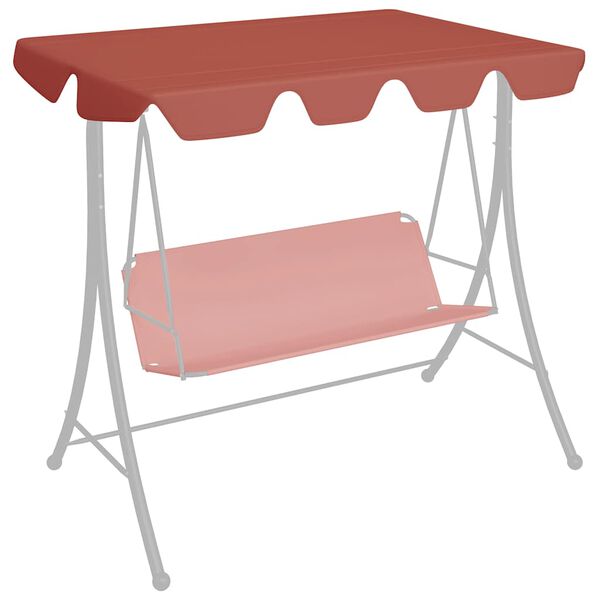 vidaXL Replacement Canopy for Garden Swing Terracotta 188/168x145/110cm