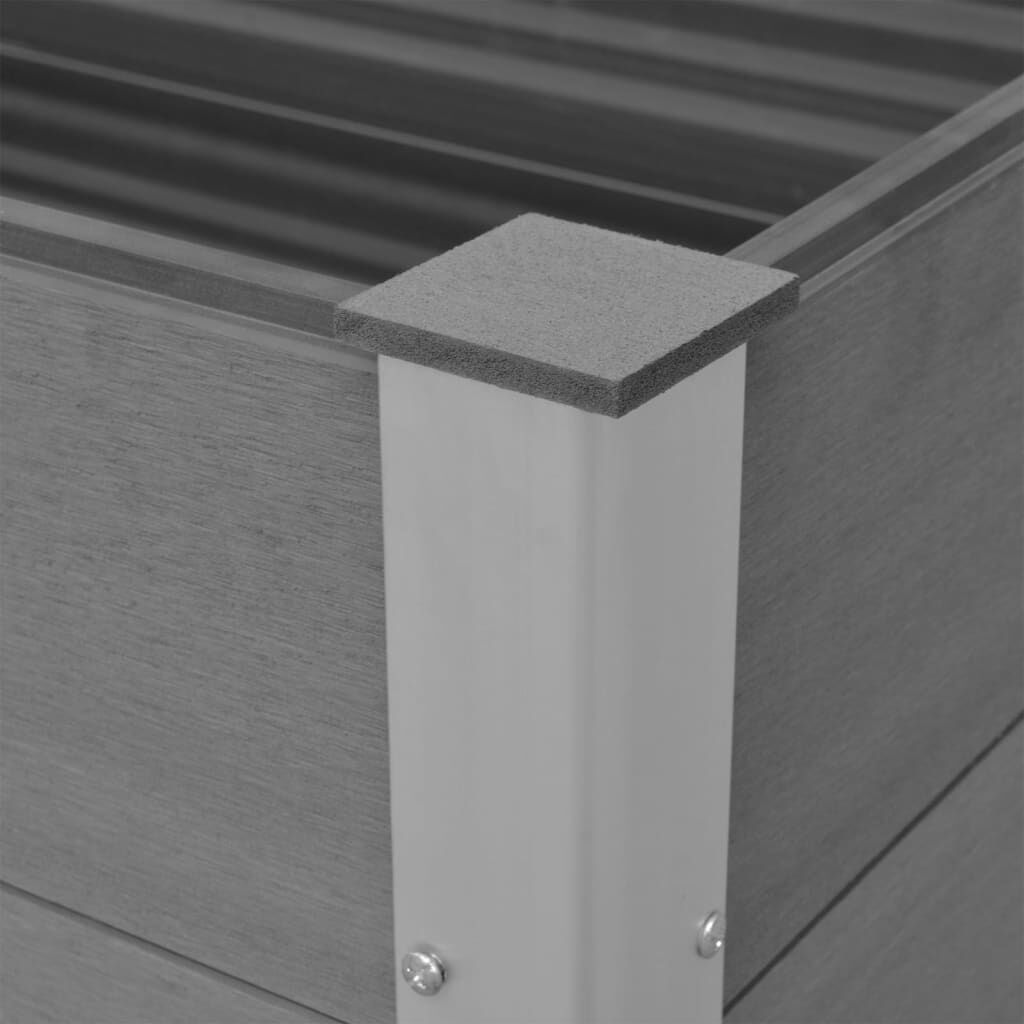 vidaXL Garden Raised Bed WPC 150x100x54 cm Grey