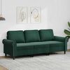 vidaXL 3-Seater Sofa Dark Green 180 cm Velvet