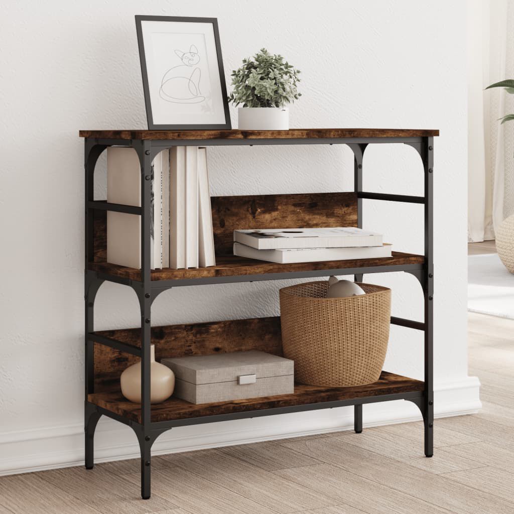vidaXL Console Table Smoked Oak 75x32x75 cm Engineered Wood
